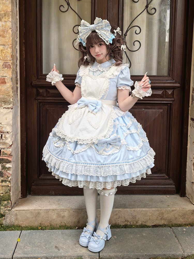Serre-tête KC à nœud papillon en noir, bleu, rose, blanc