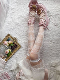 Sheer Stockings White Pattern Lolita Bowknot