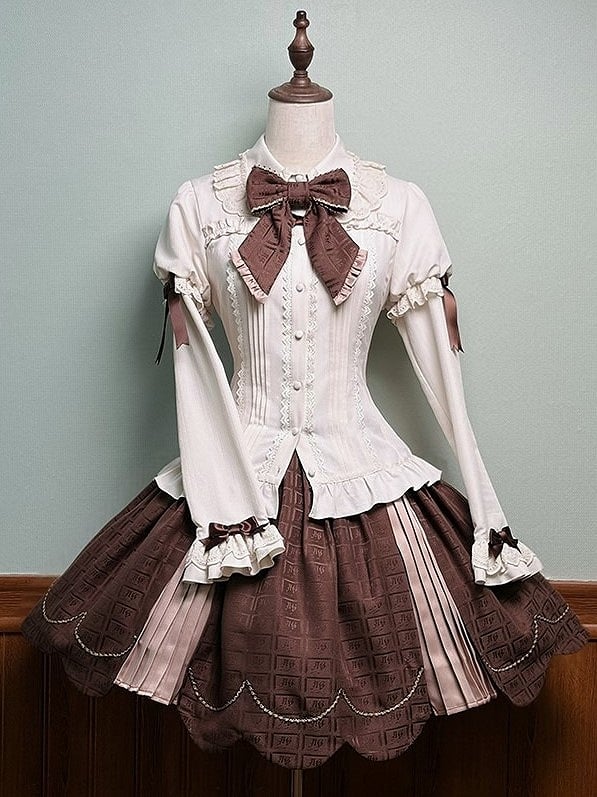 Brown/Mint Bow Tie Chocolate Lolita Green
