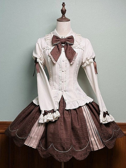 Brown/Mint Bow Tie Chocolate Lolita Green