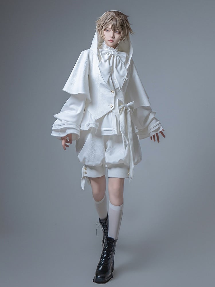 Knickerbocker Shorts Ouji Stoff Fashion Jacquard Weiß