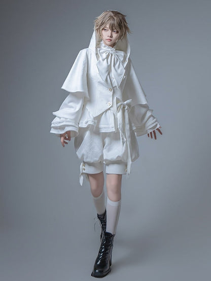 Knickerbocker Shorts Ouji Stoff Fashion Jacquard Weiß