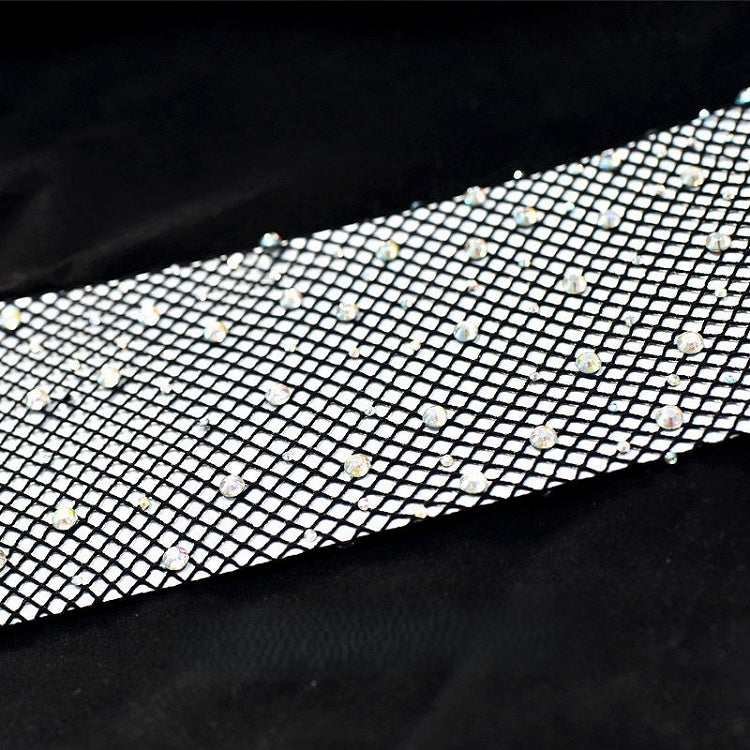 Gloves Fishnet Rhinestone Decorated Long