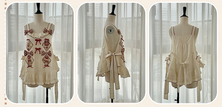 Tomatoes Apron Beige Print Lolita Tinned