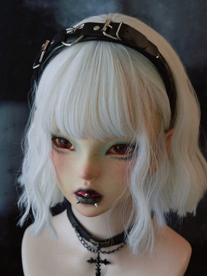 Punk Black Leather KC with Metal Buckles - Strange Sugar