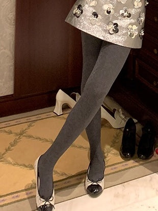 リブサイドウィンタータイツ