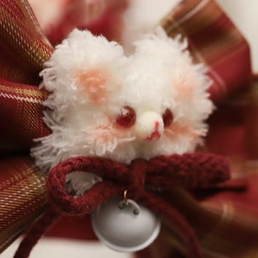 4 Options Sweet Lolita Red Plaid Bear Bowknot Hairclip