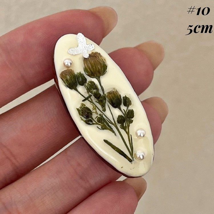 Oil Painting Inspired Floral Hair Clips