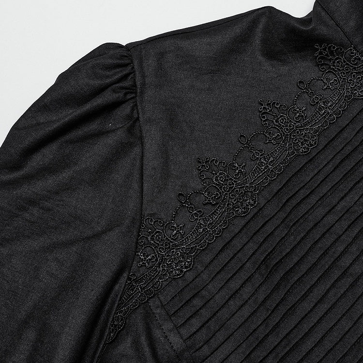 Men's Style Goth Black Shirt Retro Palace