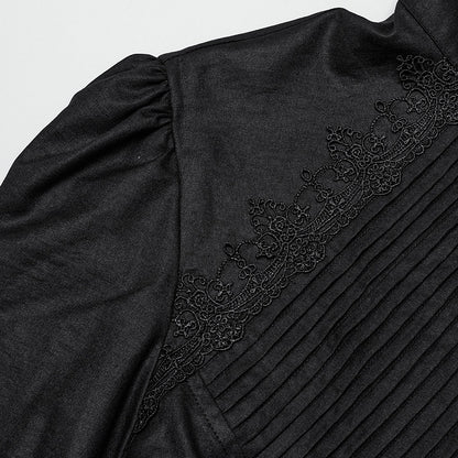 Men's Style Goth Black Shirt Retro Palace