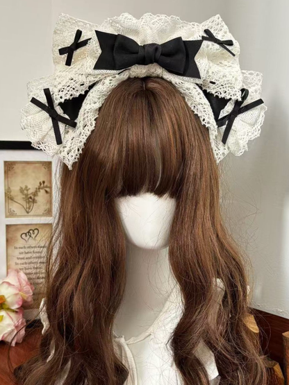 ホワイト / ブラック＆ホワイト オールドスクール ビッグ ボウノット KC