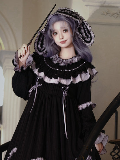 Purple Ears Black Hairband Lolita Bunny Gothic and