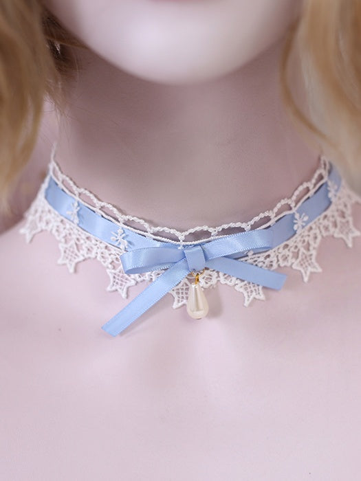 Lace Star Cute Bowknot Colors 12 Choker Lolita