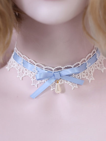 Lace Star Cute Bowknot Colors 12 Choker Lolita