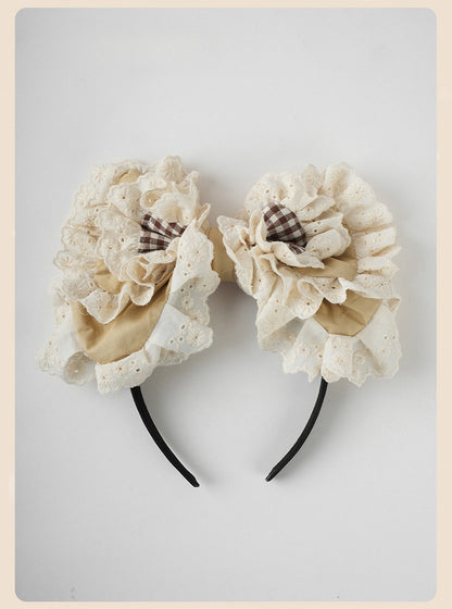 スイートロリータコーヒービッグリボンフリルレーストリムKC