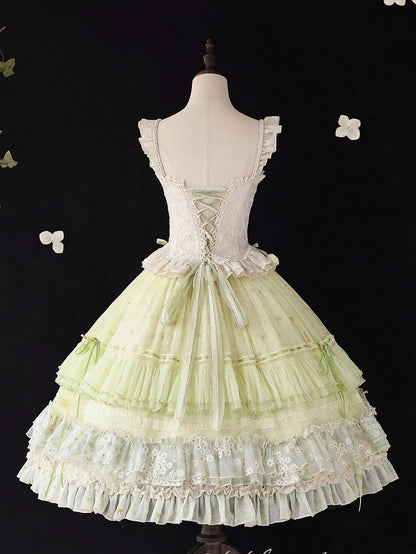 Ivory Bead Boned Corset Top Heart Jacquard Fabric - Amor Design