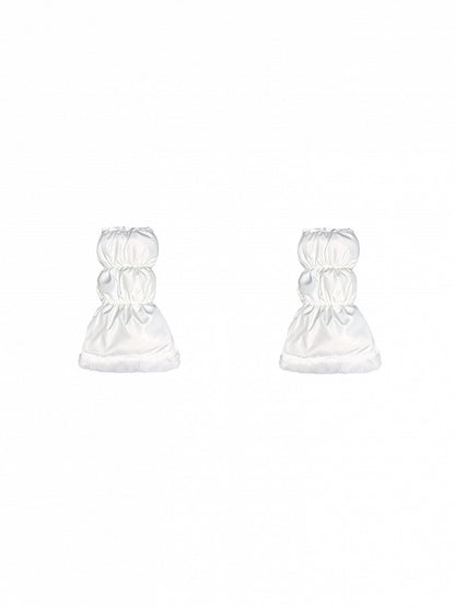 グレー/ホワイト/ブラック パフィーウォームレッグウォーマー