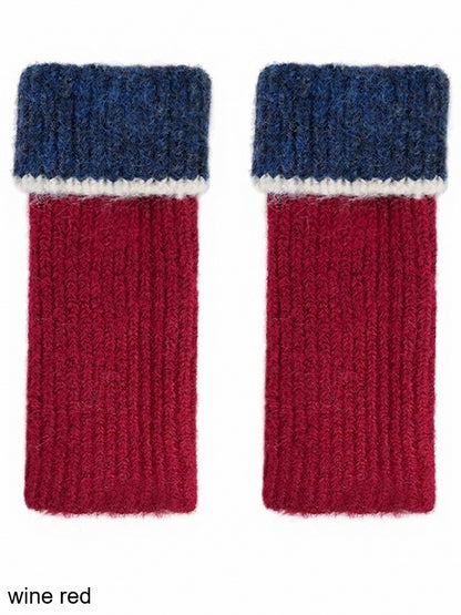 Knit Colorblock Design Leg Warmers - ModaSwings