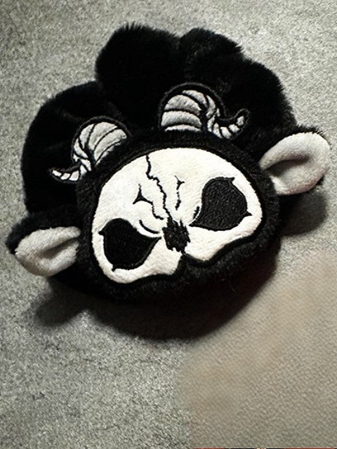 White and Scrunchie Black Reaper Grim Gothic