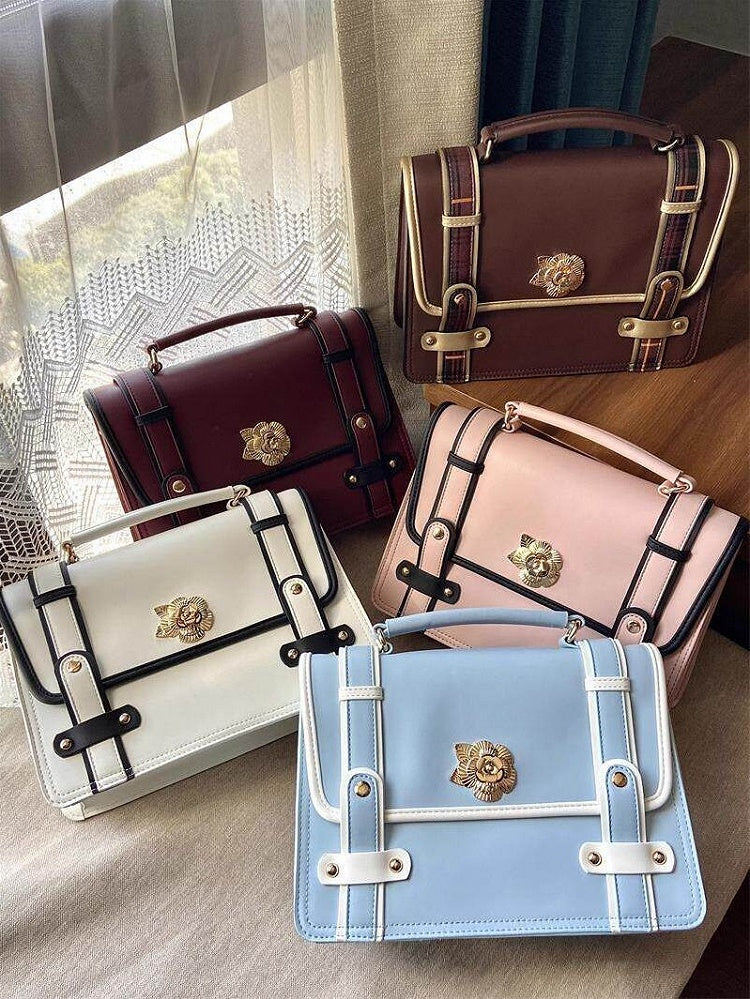 4-Color Lolita Classic Uniform Flap Bag Rose