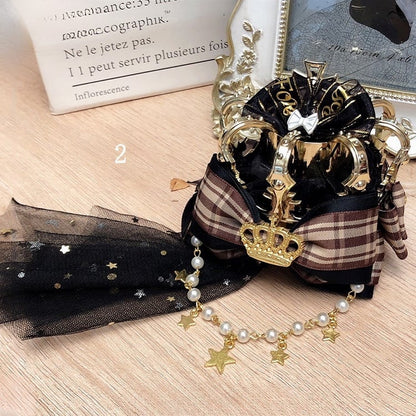 Lolita And Star Floral Options 4 Beaded Charm Design Mini Crown Hat Idol