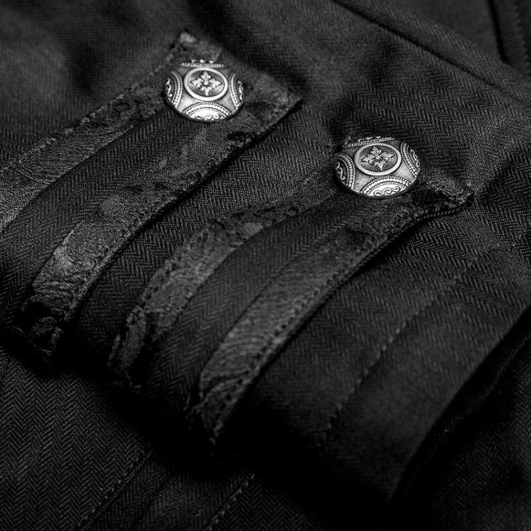 Black Jacket Fake Steampunk Two-pieces Gentleman