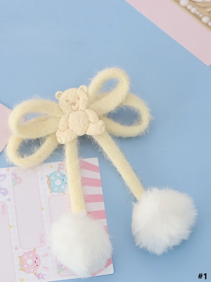 Hairclip 4 Bowknot Cute Bear Lolita Decoration Options