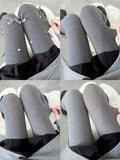 4-Style Light Gray Ribbed Tights Collection