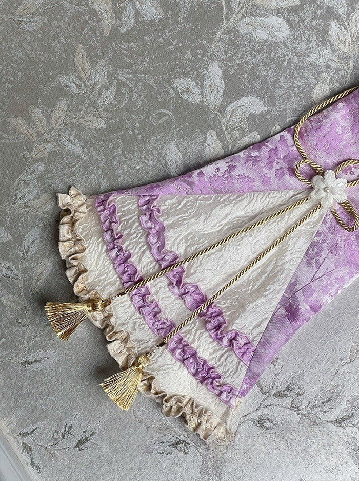 ジャカードパープルボレロローブタッセル