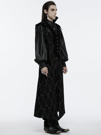 Jacket Black Men's Stand Gorgeous Goth Collar