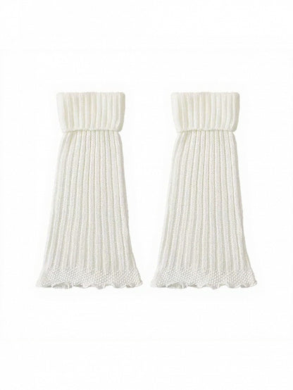 Knit Leg Warmers with Ruffle Trim - ModaSwings