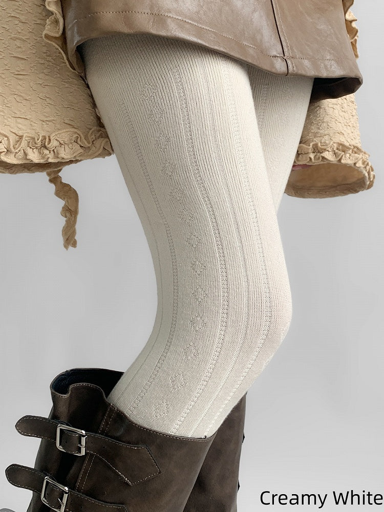 Patterns Tights 7 Diamond Striped Colors Vertical Maillard