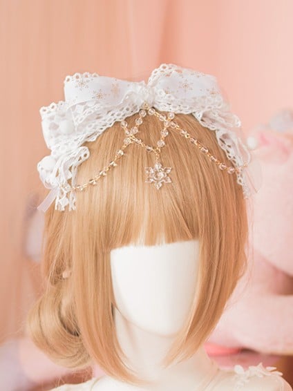 Sweet Lolita Snowflake Lace Bead Chain KC