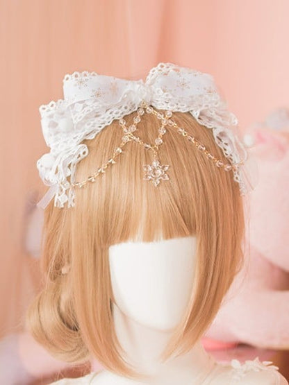Sweet Lolita Snowflake Lace Bead Chain KC
