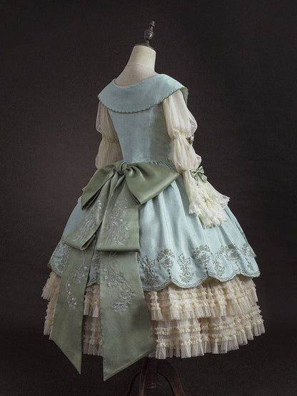 Waist Layered Lolita Skirt Under Beige Elastic Ruffles
