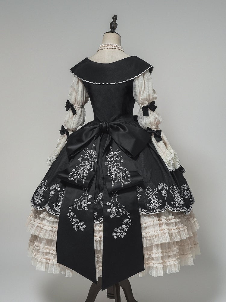 Waist Layered Lolita Skirt Under Beige Elastic Ruffles