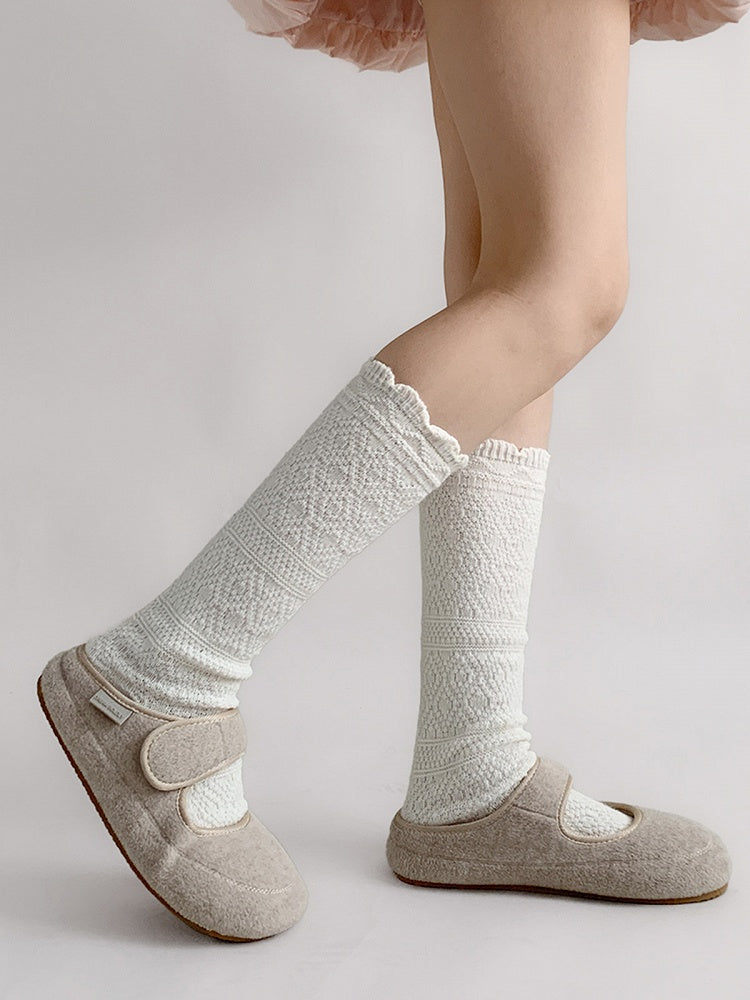 Socks Colors) Slouchy Calf Knit (3 Textured
