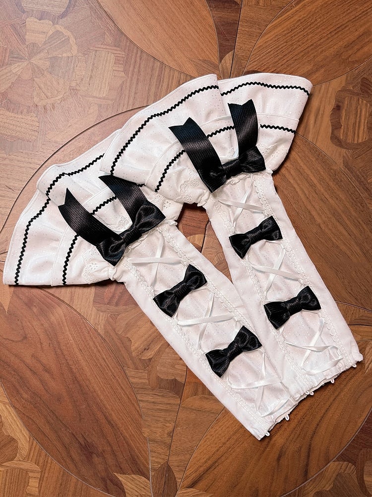 / Pink Blue Sleeves Red Black Decoration Detachable Bows