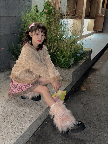 20CM/30CM/40CM Shaggy Warmers Y2K Apricot Leg