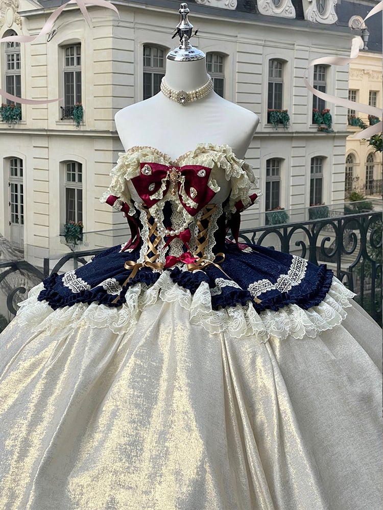 Snow White Lace-up Corset Waist Princess Dress Floor Length Ball Gown