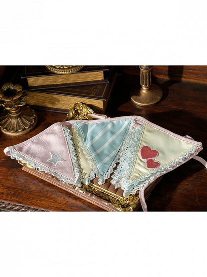 Embroidered Pennant Flag Sash with Carousel Park Theme for Lolita - Dream Magic Box
