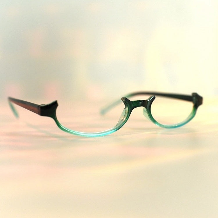 Eyeglasses Glasses Semi-rimless Cyberpunk Frame Lensless Green