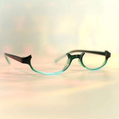 Eyeglasses Glasses Semi-rimless Cyberpunk Frame Lensless Green
