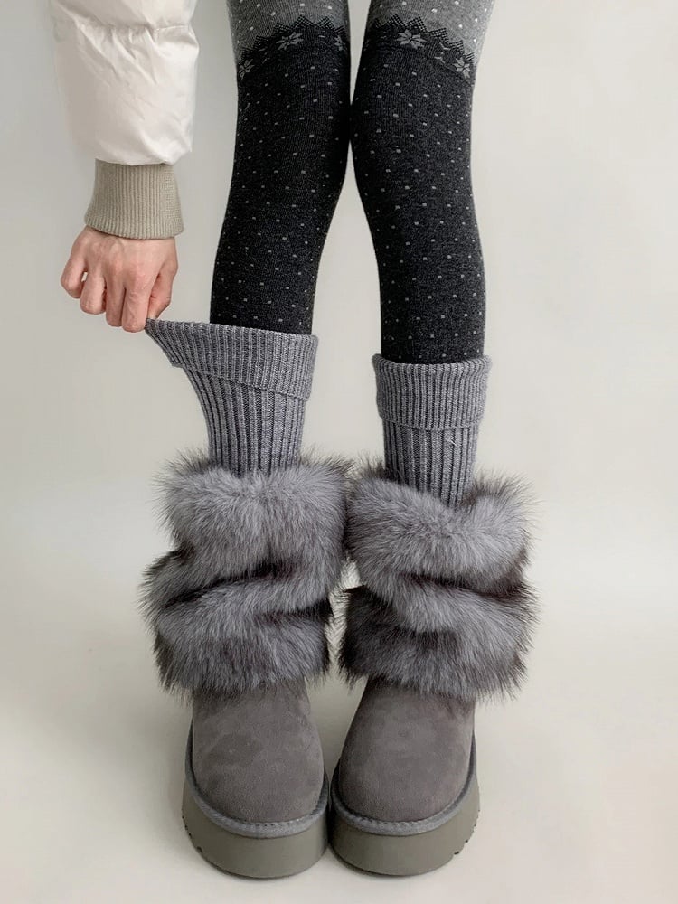 Fur Warmers Colors) Knit Leg Faux (5 Trim