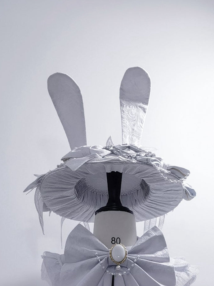 Kaninchen Bunny Theater Weiß Hut Ohren