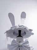 Kaninchen Bunny Theater Weiß Hut Ohren