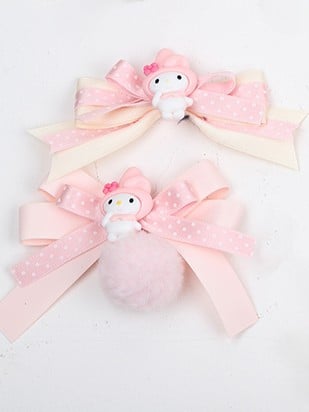 Options Bowknot 4 Pink Hairclip Lolita Rabbit Sweet