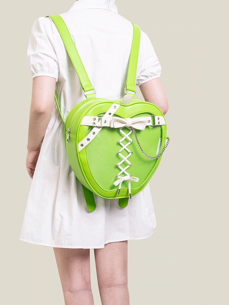 Ita Detail Green Lace-up Backpack Apple Design