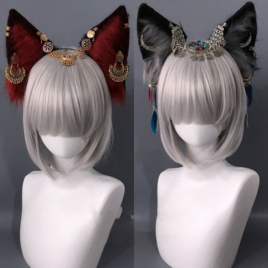 Round Colors with Ear Plush Wolf Decorations 2