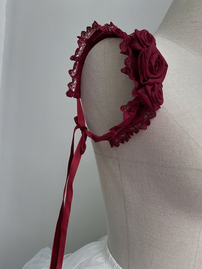 Choker Black Red Blue Dark / Purple Roses